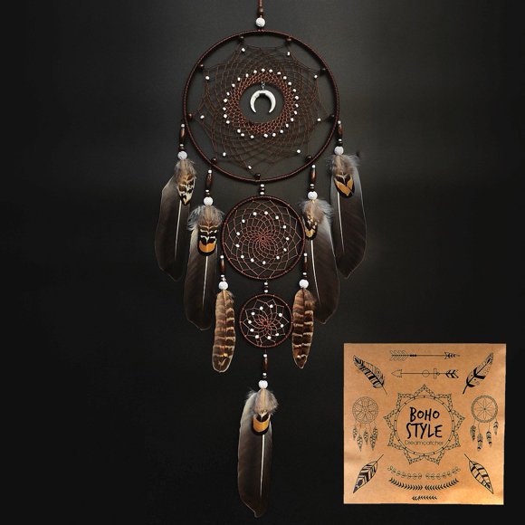 Atrapasueños Urdeoms 20 cm Marrón Decoración Nativa