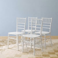 Venhoouse - Pack 4 Sillas Chiavari Para Comedor Eventos Apilable Polipropileno