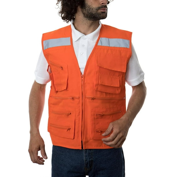 Chaleco Geólogo Poplin Multibolsillo naranja M