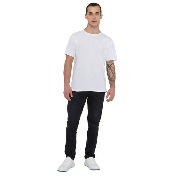 Jeans Hombre Spandex Slim Fit Negro Corona
