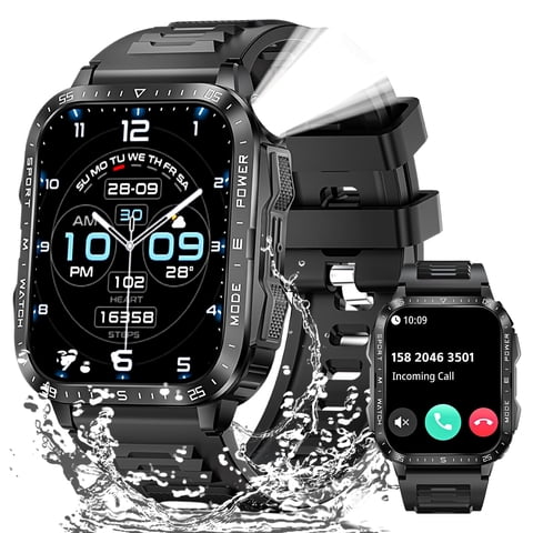 Erosados - Smartwatch Militar Con Linterna Led Y Pantalla De