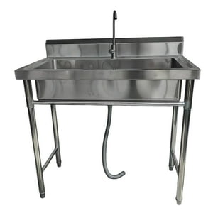 Prochef - Lavafondos Acero Inoxidable 100X60X90 Cm. Con Grifería.