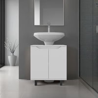 Tuhome - Mueble Para Lavamanos Marlo 2 Puertas Blanco