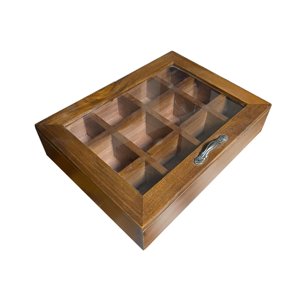 Magideal - Gabinete De Madera, Cajas De Té, Vitrina De Modelo De Automóvil, Exhibición De Figuras De Acción, Estante, Caja De Exhibición De Escritorio Para Encim Estilo B