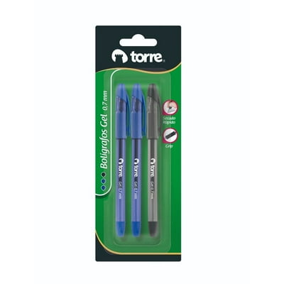 3 Bolígrafos Gel Quick  Torre