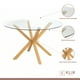 thumbnail image 3 of Mesa de comedor redonda de vidrio Cross 120cm, 3 of 4
