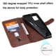 thumbnail image 4 of Funda con Cremallera para Samsung Galaxy A02S, Carcasa Cartera de Cuero PU con Soporte y Tarjetero, 4 of 5