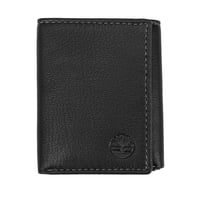 Billetera Trifold De Cuero Para Hombre Timberland Con Ventana Para Id Negra