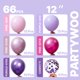 thumbnail image 2 of Globos PartyWoo 30 cm Rosa y Morado – Set de 66 piezas, 2 of 9