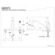 thumbnail image 3 of Grifo de cocina Kingston Brass KB0573 de 8" centros, cromo, 3 of 3