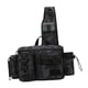 thumbnail image 1 of Bolsa de aparejos de pesca, riñonera de pesca, bolsa de hombro con soporte para caña, mochila de nailon, bolsa de pesca multifuncional para el pecho , Patrón negro talla L, 1 of 5