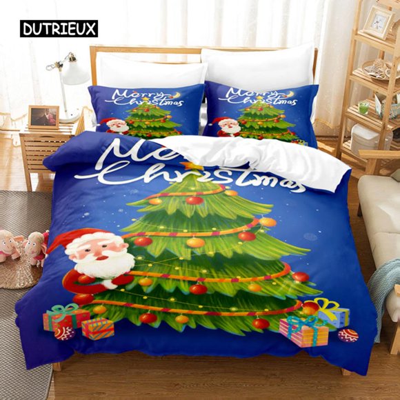 x2020 Bed SheetsChristmas Bedding Set Duvet Cover Polyester Comforter Cover Pillow Case Full Twin PCS Bedroom 3-Piece Bedding Set (1 Duvet Cover + 2 Pillow Shams) nj2020