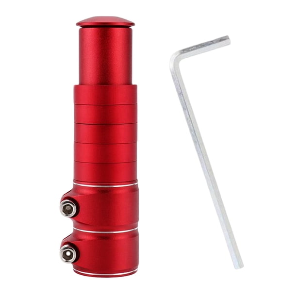 Adaptador de Altura para Elevador de Manillar de Bicicleta, Vástago Ajustable para Extensión de Tubo de Dirección de Bicicleta con Pequeños Elevadores rojo 13cmx3.5cm