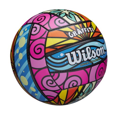 Voleibol Wilson Graffiti Rosa/Azul/Amarillo, Talla Oficial