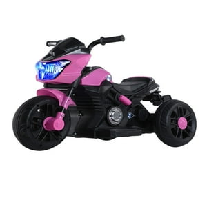 Auckland Outdoor - Moto Niño Antivuelco A Bateria Recargable Luz Y Sonido Pink Multicolor