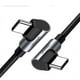 thumbnail image 1 of Cable Curvo Doble Usb-c/usb-c 3a Pd3.0 60w Max 1m Trenzado Negro Us323, 1 of 3