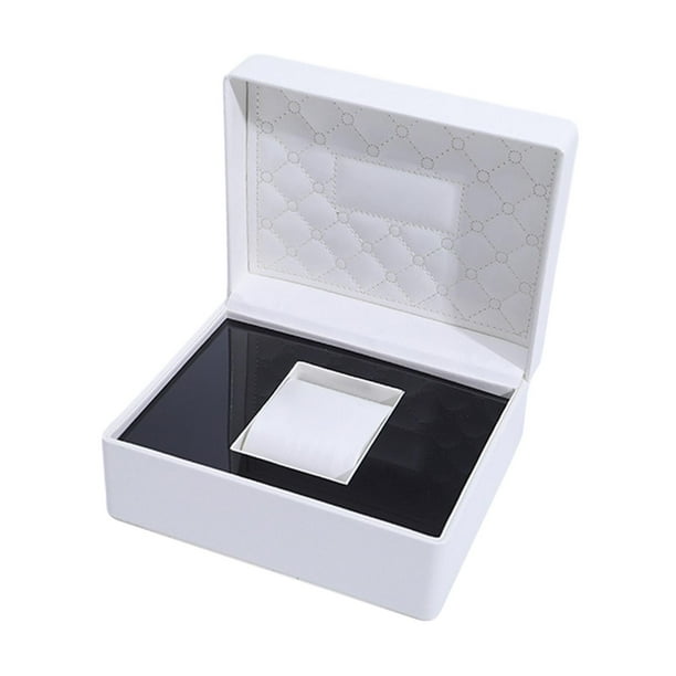 Caja Organizadora De Almacenamiento De Reloj Individual De Lujo Para Relojes De Pulsera Y Relojes Inteligentes Blanco