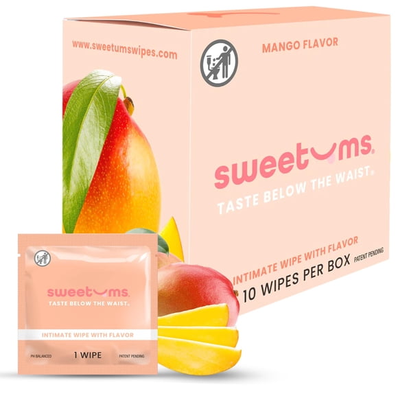Toallitas íntimas Sweetums con aroma a mango, 30 unidades, pH equilibrado