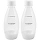 thumbnail image 1 of Botella Sodastream de 500 ml, paquete doble, apta para lavavajillas (blanca), 1 of 3