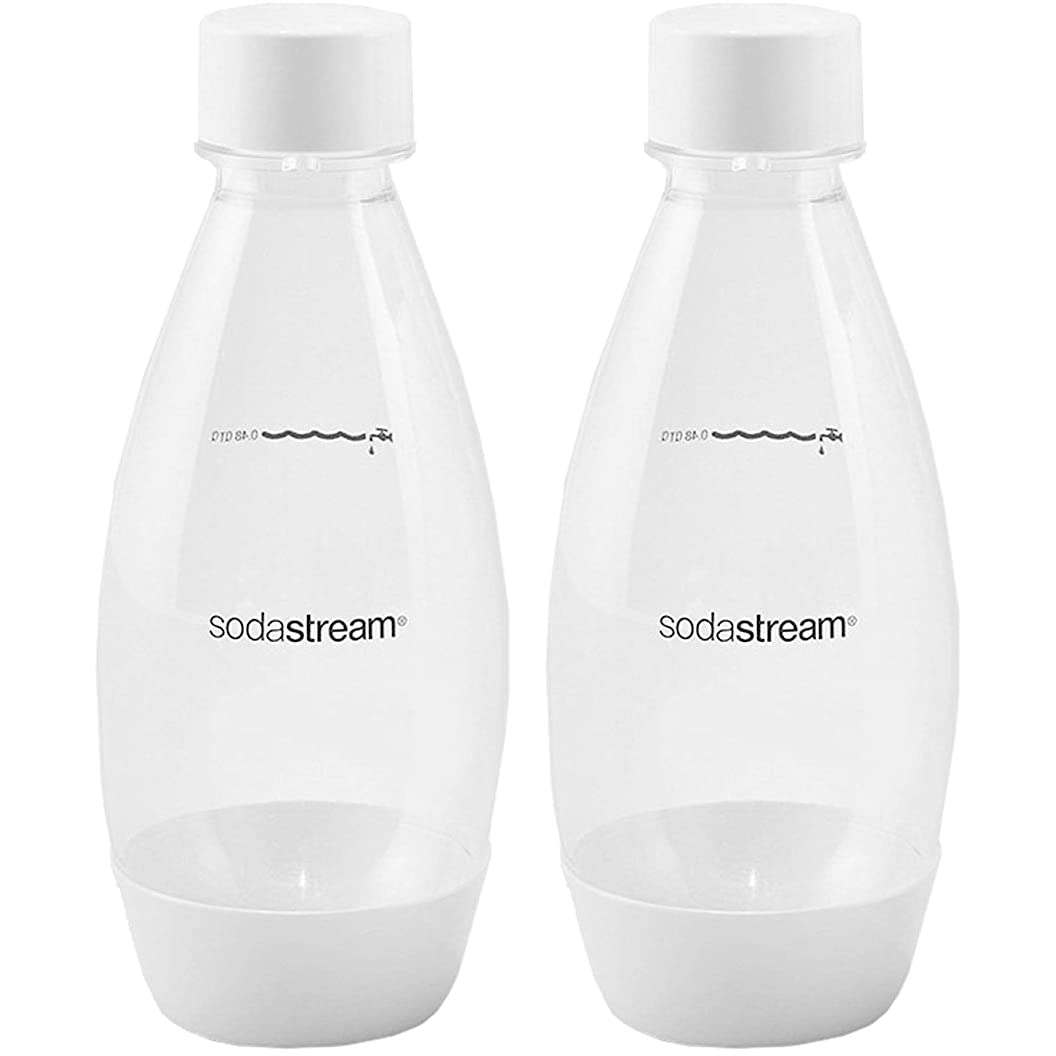 Botella Sodastream De 500 Ml, Paquete Doble, Apta Para Lavavajillas (Blanca)