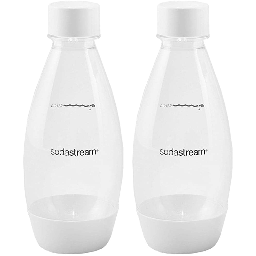 Botella Sodastream De 500 Ml, Paquete Doble, Apta Para Lavavajillas (blanca)