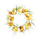 thumbnail image 5 of Corona Ramita Guirnalda Boda Fiesta Puerta Decoración Amarillo, 5 of 5