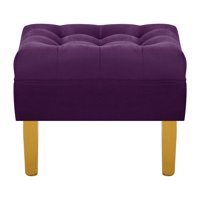 Bodevir - Pouf Wood 1C Felpa 01 Morado
