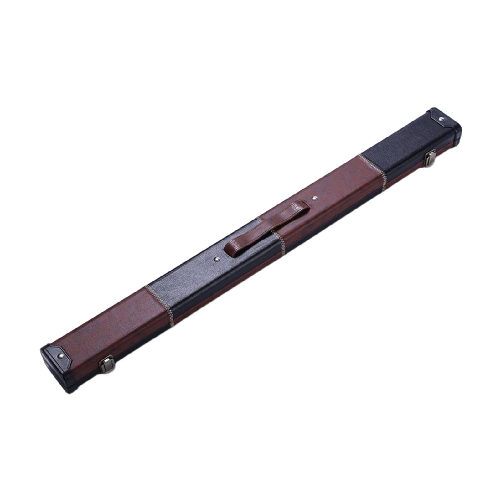 Magideal - Estuche Rígido Profesional Para Billar, Organizador De Cuero Pu, Caja De Transporte, Soporte Para Tiza Para 1/2 Snooker 3/4, Organización De , Café Café