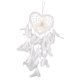 thumbnail image 1 of Dreamcatcher del corazón con los ornamentos del coche de la decoración de la boda del hogar de la pluma blanco, 1 of 3