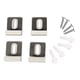thumbnail image 2 of 4 Piezas Clips De Espejo De Acero Inoxidable Clips De Retención Pesados Para Montaje En Pared Inoxidable Blanco L, 2 of 3