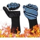 thumbnail image 1 of Guantes de barbacoa resistentes al calor extremo (370 °C), de grado alimenticio, flexibles, resistentes a cortes, de silicona antideslizante y aislantes, para asar, cocinar, hornear y soldar (1 par), 1 of 7