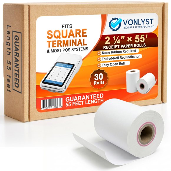 Rollos de papel Vonlyst 5,7 cm x 16,8 m, paquete de 30