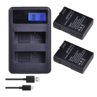 Genérico - 2 Baterías En-El14 + Cargador Doble Mh-24 Alternativo Nikon