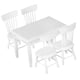 thumbnail image 3 of 5 Uds Mesa De Comedor Silla Modelo Conjunto 1:12 Casa De Mu?ecas Muebles En Miniatura Blanco, 3 of 4