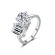 thumbnail image 1 of 4Cttw Toi Et Moi Ring para Mujer Alianzas de Boda Color D Claridad VVS1 Anillo de Compromiso de Moissanita en Forma de Esmeralda/pera Anillo de Doble Piedra de Plata Esterlina 925, 1 of 8