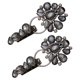 thumbnail image 3 of Accesorio De Abrigo De Gamuza De Piel Con Botón De Pico De Pato De Diamantes De Imitación De Aleación De Metal De Lujo Negro, 3 of 5