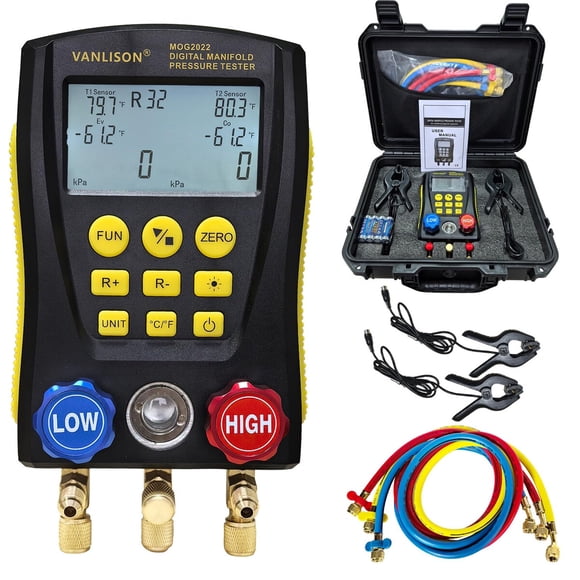 Manifold Digital HVAC Vanlison MOG2022 6000 kPa 112 Refrigerantes