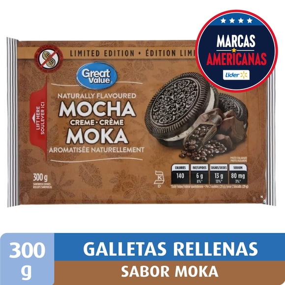 Galleta Rellena Sabor Moka, 300 g