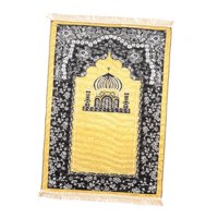 Magideal - Alfombra De Oración Musulmana, Alfombra Islámica, Lavable A Máquina, Alfombra De Oración Janamaz Sajada, Regalo Islámico Para Niños, Uso Diario, Meditación, Viajes Amarillo