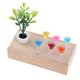 thumbnail image 2 of 1/12 casa de mu?ecas mini caja de madera planta verde escena de cristal de cóctel modelo de decoración, 2 of 5