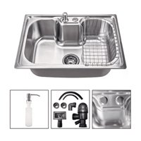 Genérico - Lavaplatos 50X40Cm Sobrecubierta Acero Inoxidable Plateado