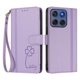 thumbnail image 3 of Funda Cartera Trébol para Motorola Edge 2025 5G con Ranuras Tarjetas y Carga Inalámbrica Morado claro, 3 of 6