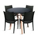 thumbnail image 1 of Comedor Eames 100cm redonda Negra + 4 Sillas tipo Restaurante, 1 of 8