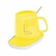 thumbnail image 3 of Juego De Calentador De Café Y Taza Para Escritorio, Calentador De Tazas Para El Hogar, Regalos Del Día De San Valentín, Amarillo, 3 of 3
