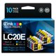 thumbnail image 1 of Cartucho de tinta E-Z Ink compatible para Brother LC20E XXL, paquete de 10, 1 of 6