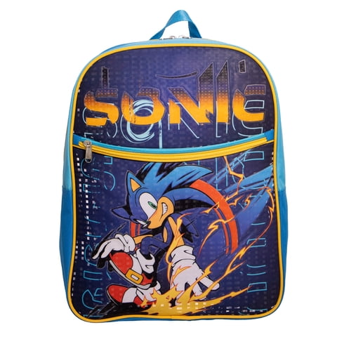 Mochila Escolar Niño Over Power Azul Sonic