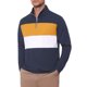 thumbnail image 5 of Camiseta Polo de Manga Larga con Bloque de Color y Cremallera Cuarto para Hombre L Azul Marino, 5 of 6