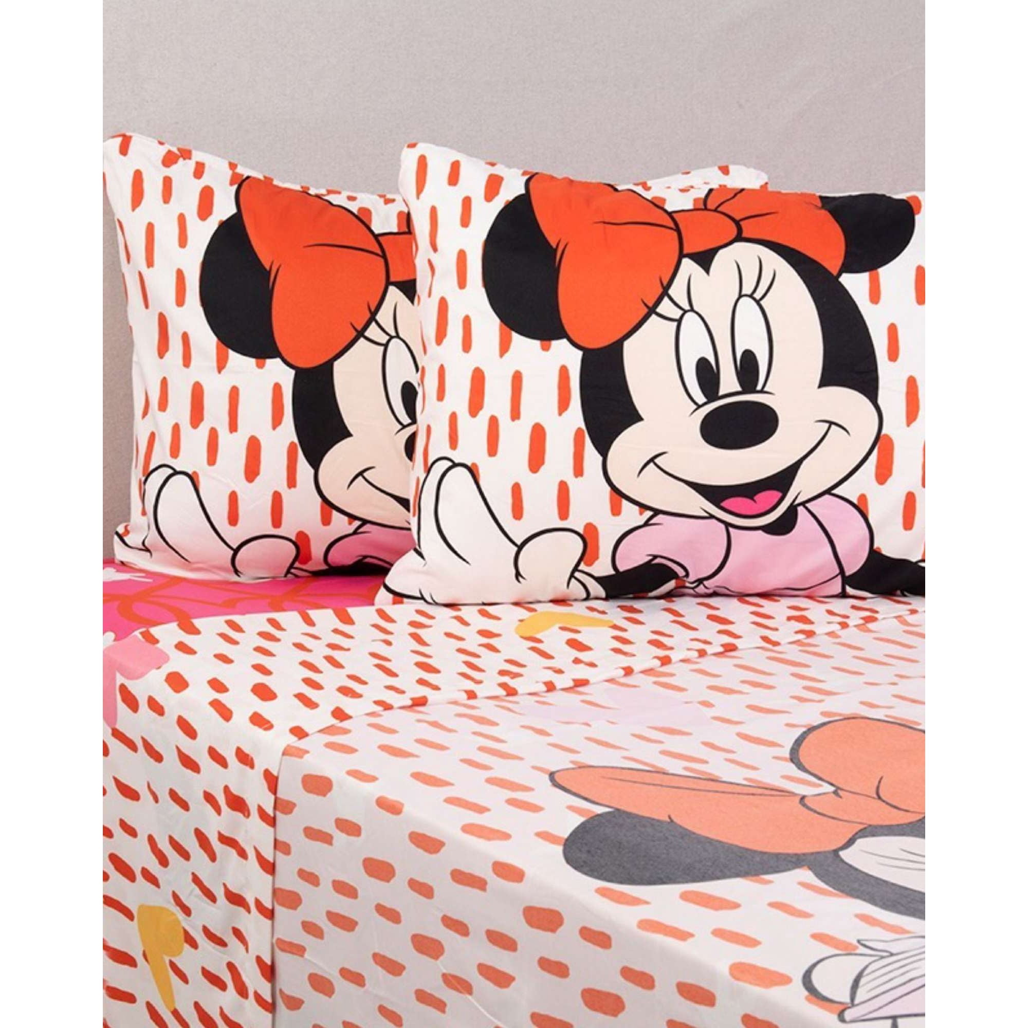 Juego Sábana Infantil Minnie Microfibra 2 Plazas Mashini A02
