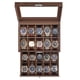 thumbnail image 1 of Caja para relojes SONGMICS organizadora de 20 compartimentos con tapa de vidrio y cierre, 1 of 6