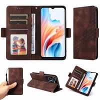 Carcasa Foxdock Oppo A59 5G De Cuero Pu, Diseño Acolchado Clásico, Protección Contra Caídas Y Rayones